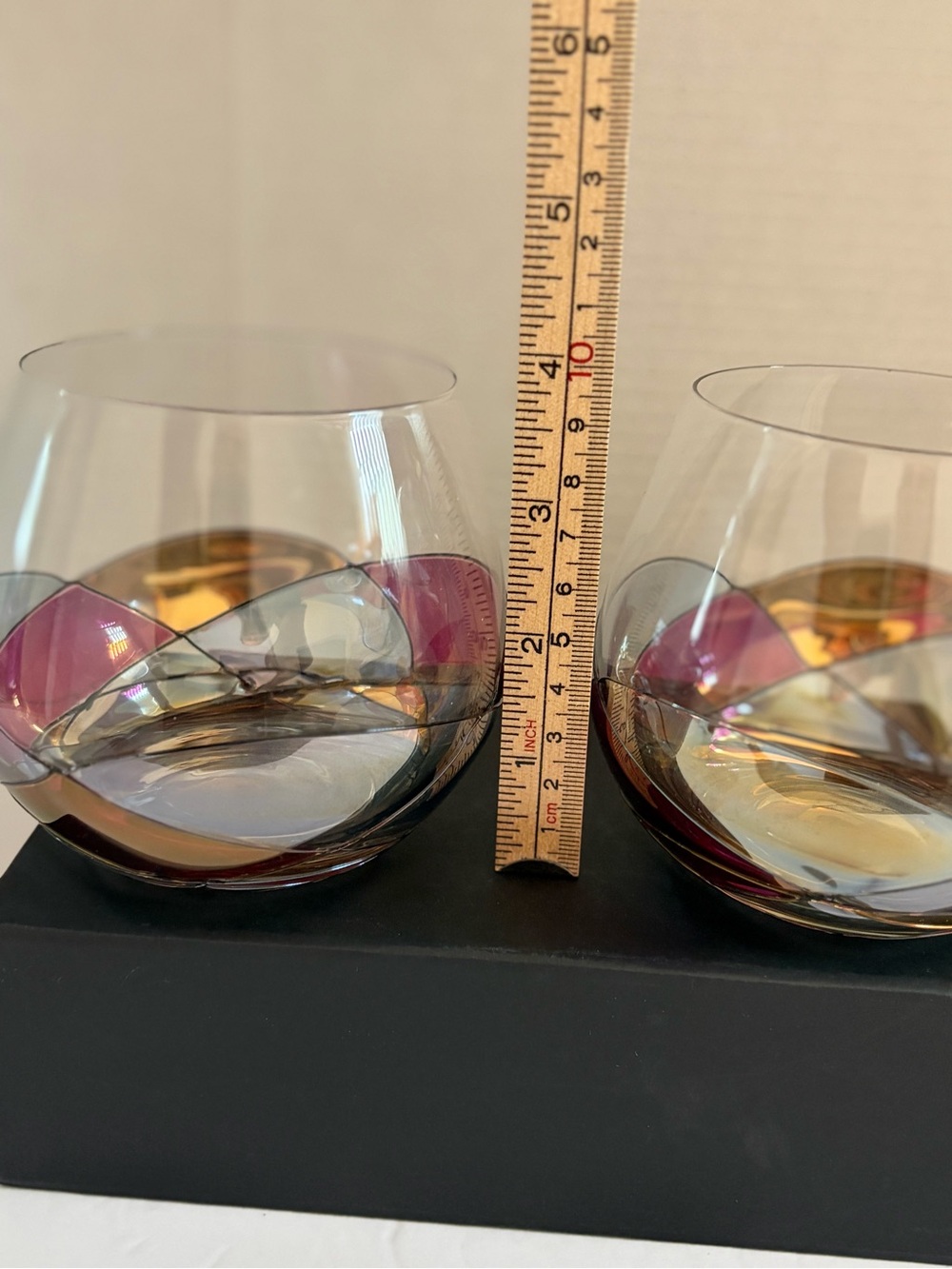 Set of 2 Cornet Barcelona Sagrada Stemless Balloon Wine Glasses - Picture 3 of 10